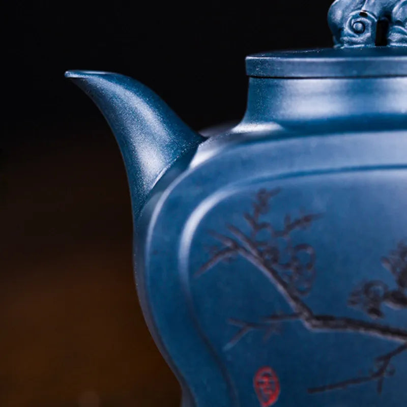 Full Handmade Yixing Zisha Teapot [Yun Jing Rui Shou] (Tian Qing Ni - 230ml) - YIQIN TEA HOUSE | yiqinteahouse.com | 200-300ml, full handmade zisha teapot, new arrival, teapot, teaware