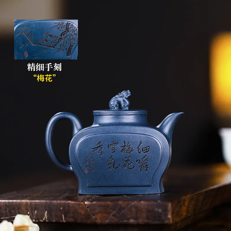 Full Handmade Yixing Zisha Teapot [Yun Jing Rui Shou] (Tian Qing Ni - 230ml) - YIQIN TEA HOUSE | yiqinteahouse.com | 200-300ml, full handmade zisha teapot, new arrival, teapot, teaware