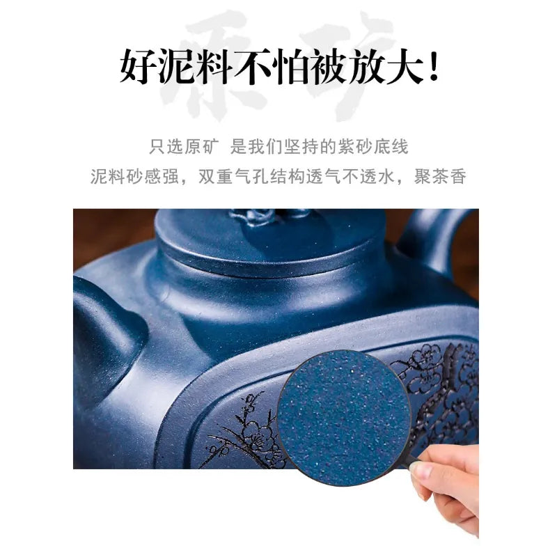 Full Handmade Yixing Zisha Teapot [Yun Jing Rui Shou] (Tian Qing Ni - 230ml) - YIQIN TEA HOUSE | yiqinteahouse.com | 200-300ml, full handmade zisha teapot, new arrival, teapot, teaware