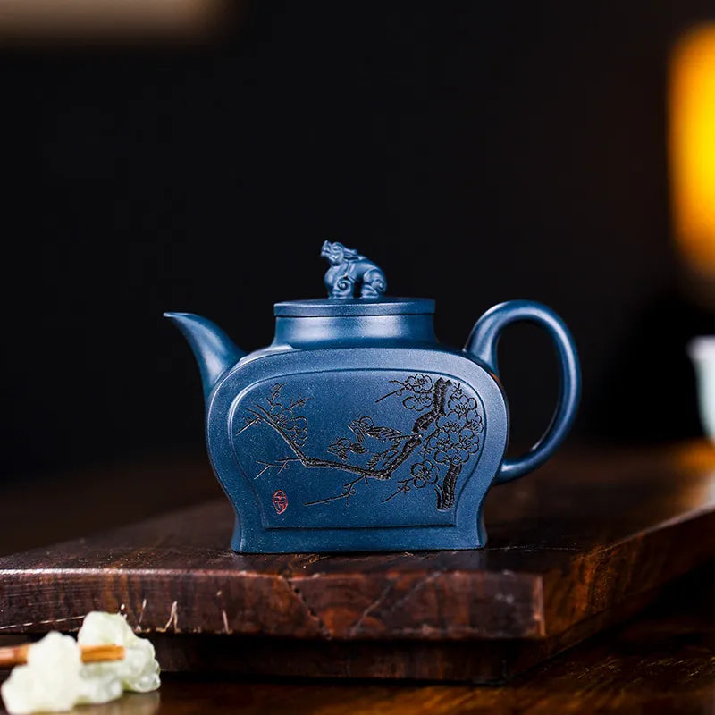 Full Handmade Yixing Zisha Teapot [Yun Jing Rui Shou] (Tian Qing Ni - 230ml) - YIQIN TEA HOUSE | yiqinteahouse.com | 200-300ml, full handmade zisha teapot, new arrival, teapot, teaware