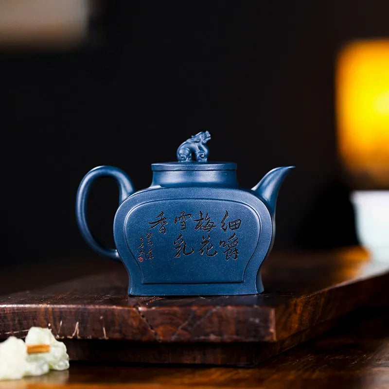 Full Handmade Yixing Zisha Teapot [Yun Jing Rui Shou] (Tian Qing Ni - 230ml) - YIQIN TEA HOUSE | yiqinteahouse.com | 200-300ml, full handmade zisha teapot, new arrival, teapot, teaware