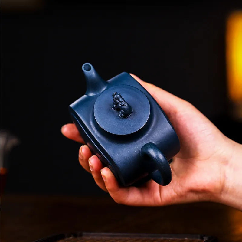 Full Handmade Yixing Zisha Teapot [Yun Jing Rui Shou] (Tian Qing Ni - 230ml) - YIQIN TEA HOUSE | yiqinteahouse.com | 200-300ml, full handmade zisha teapot, new arrival, teapot, teaware