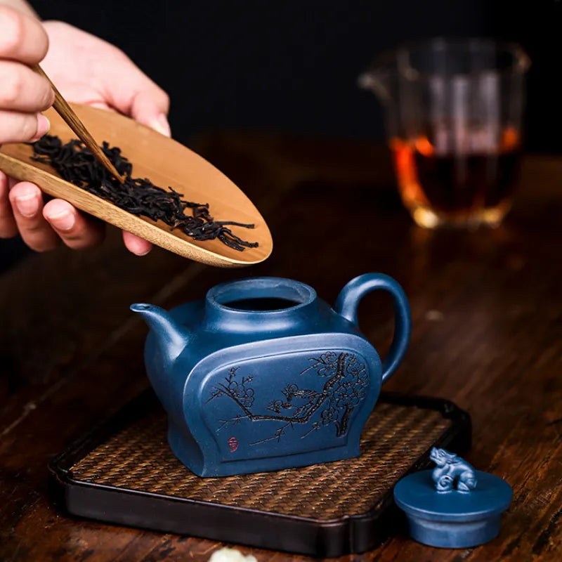 Full Handmade Yixing Zisha Teapot [Yun Jing Rui Shou] (Tian Qing Ni - 230ml) - YIQIN TEA HOUSE | yiqinteahouse.com | 200-300ml, full handmade zisha teapot, new arrival, teapot, teaware