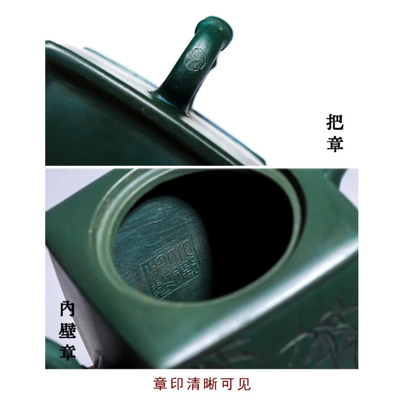 Full Handmade Yixing Zisha Teapot [Yun Qi Zhu Jing] (Feicui Lu Ni - 200ml) - YIQIN TEA HOUSE | yiqinteahouse.com | 200-300ml, full handmade zisha teapot, new arrival, teapot, teaware