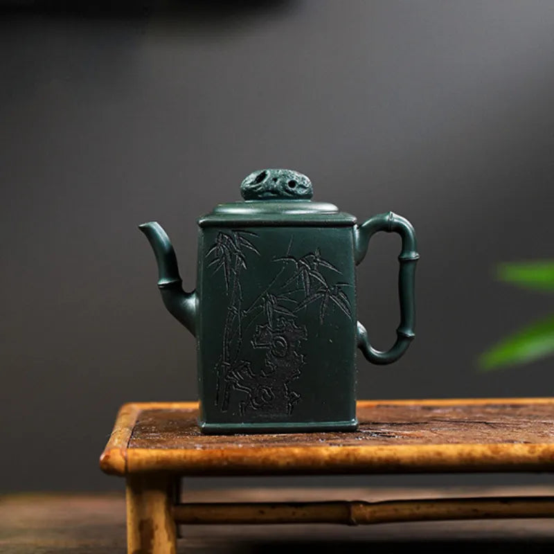 Full Handmade Yixing Zisha Teapot [Yun Qi Zhu Jing] (Feicui Lu Ni - 200ml) - YIQIN TEA HOUSE | yiqinteahouse.com | 200-300ml, full handmade zisha teapot, new arrival, teapot, teaware