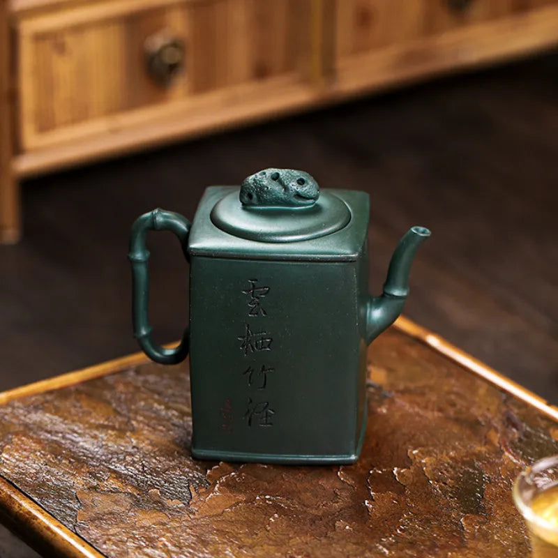 Full Handmade Yixing Zisha Teapot [Yun Qi Zhu Jing] (Feicui Lu Ni - 200ml) - YIQIN TEA HOUSE | yiqinteahouse.com | 200-300ml, full handmade zisha teapot, new arrival, teapot, teaware