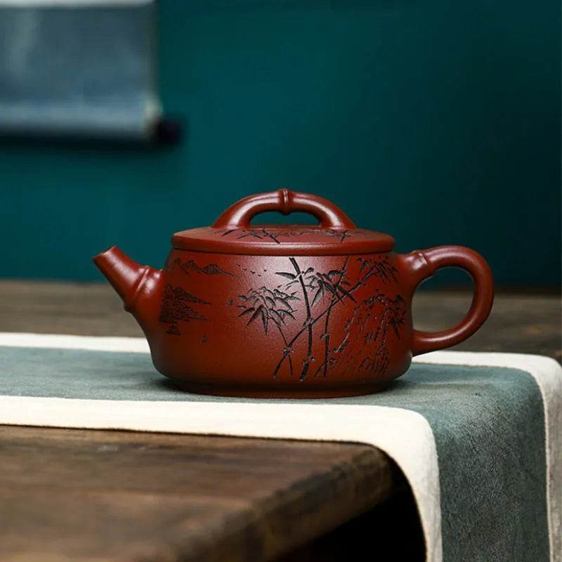 Full Handmade Yixing Zisha Teapot [Yun Shui Chan Xin] (Long Xue Sha - 350ml) - YIQIN TEA HOUSE | yiqinteahouse.com | >300ml, full handmade zisha teapot, new arrival, teapot, teaware