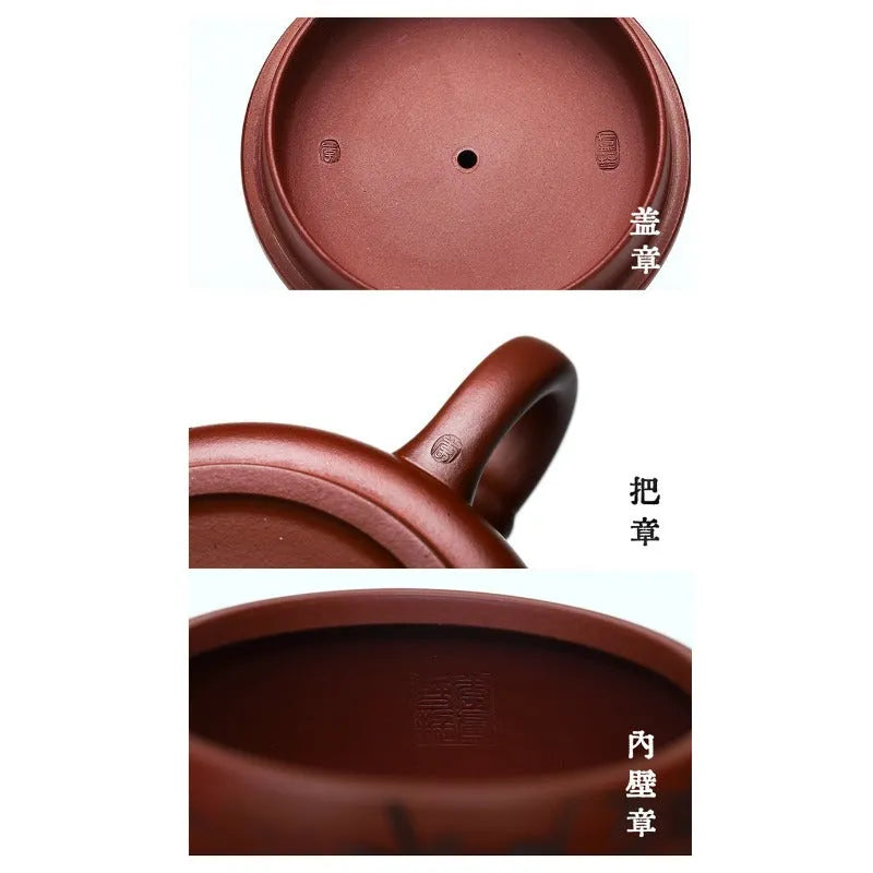 Full Handmade Yixing Zisha Teapot [Yun Shui Chan Xin] (Long Xue Sha - 350ml) - YIQIN TEA HOUSE | yiqinteahouse.com | >300ml, full handmade zisha teapot, new arrival, teapot, teaware