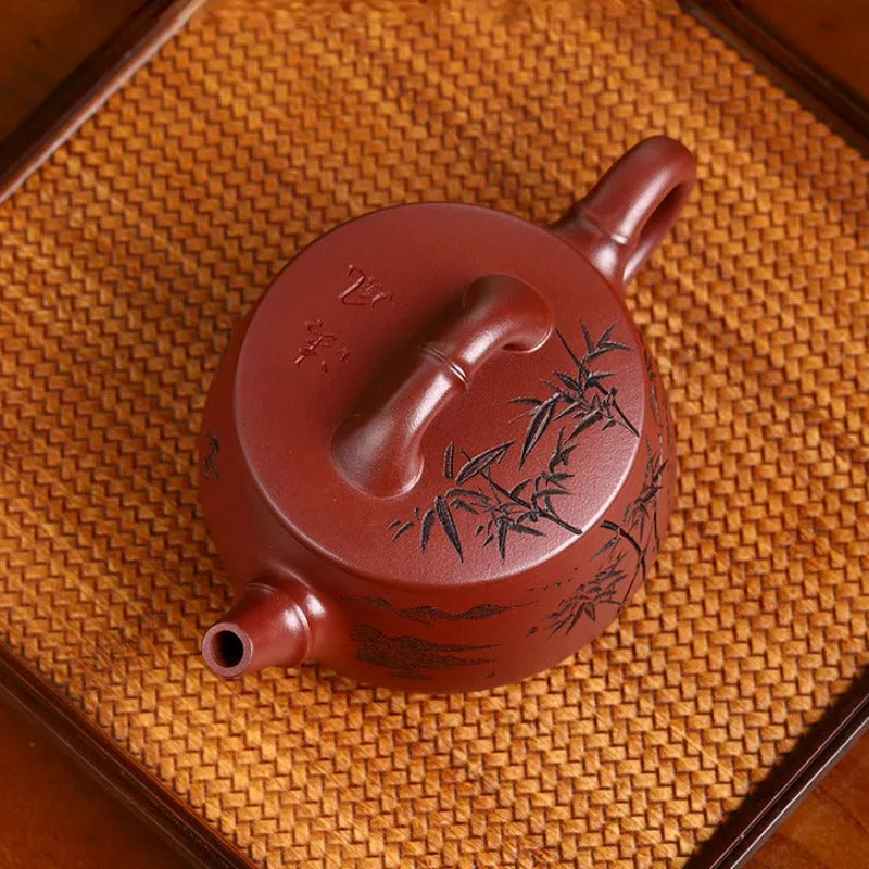 Full Handmade Yixing Zisha Teapot [Yun Shui Chan Xin] (Long Xue Sha - 350ml) - YIQIN TEA HOUSE | yiqinteahouse.com | >300ml, full handmade zisha teapot, new arrival, teapot, teaware