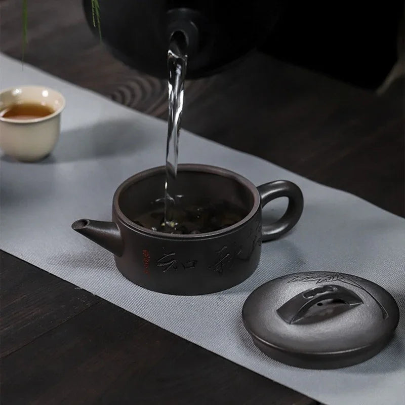 Teko Zisha Yixing Buatan Tangan Sepenuhnya [Zhi Xiang Hanwa] (Tian Qing Ni - 200ml)