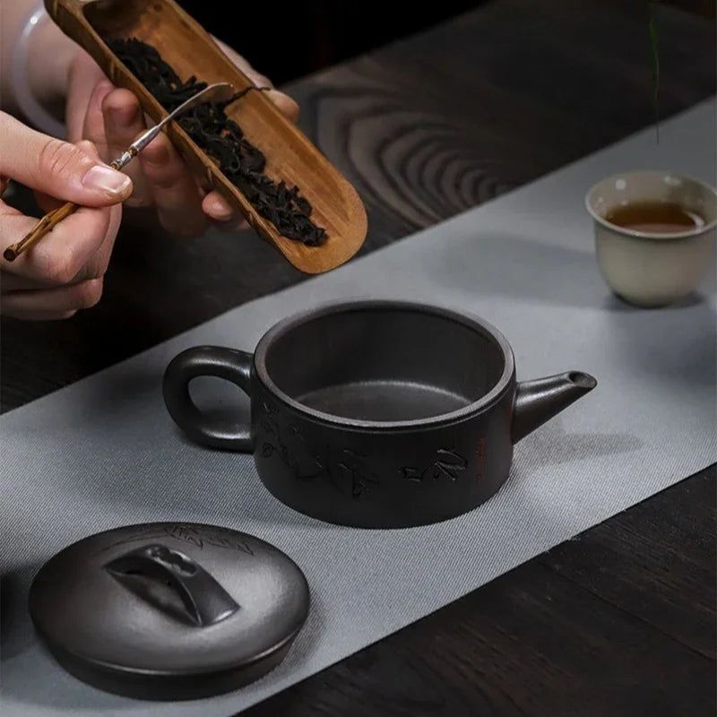 Teko Zisha Yixing Buatan Tangan Sepenuhnya [Zhi Xiang Hanwa] (Tian Qing Ni - 200ml)