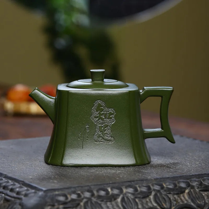 Full Handmade Yixing Zisha Teapot [Zhizu Changle] (Douqing Sha - 260ml) - YIQIN TEA HOUSE | yiqinteahouse.com | 200-300ml, full handmade zisha teapot, new arrival, teapot, teaware