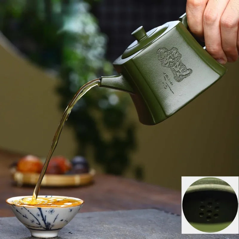 Full Handmade Yixing Zisha Teapot [Zhizu Changle] (Douqing Sha - 260ml) - YIQIN TEA HOUSE | yiqinteahouse.com | 200-300ml, full handmade zisha teapot, new arrival, teapot, teaware