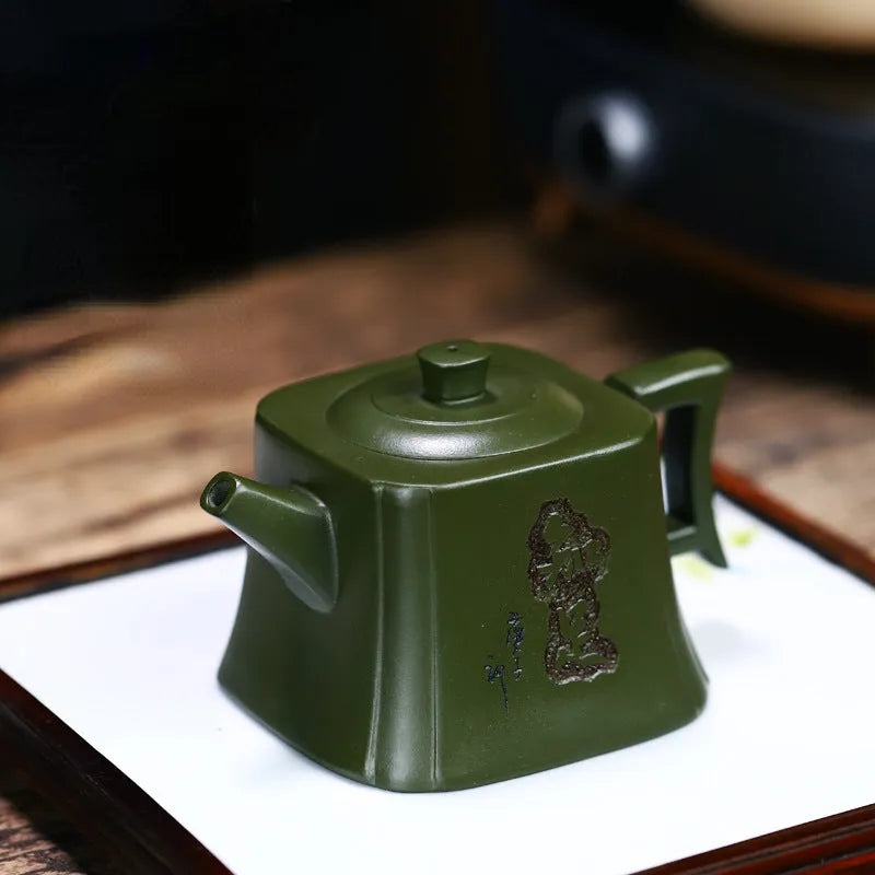 Full Handmade Yixing Zisha Teapot [Zhizu Changle] (Douqing Sha - 260ml) - YIQIN TEA HOUSE | yiqinteahouse.com | 200-300ml, full handmade zisha teapot, new arrival, teapot, teaware