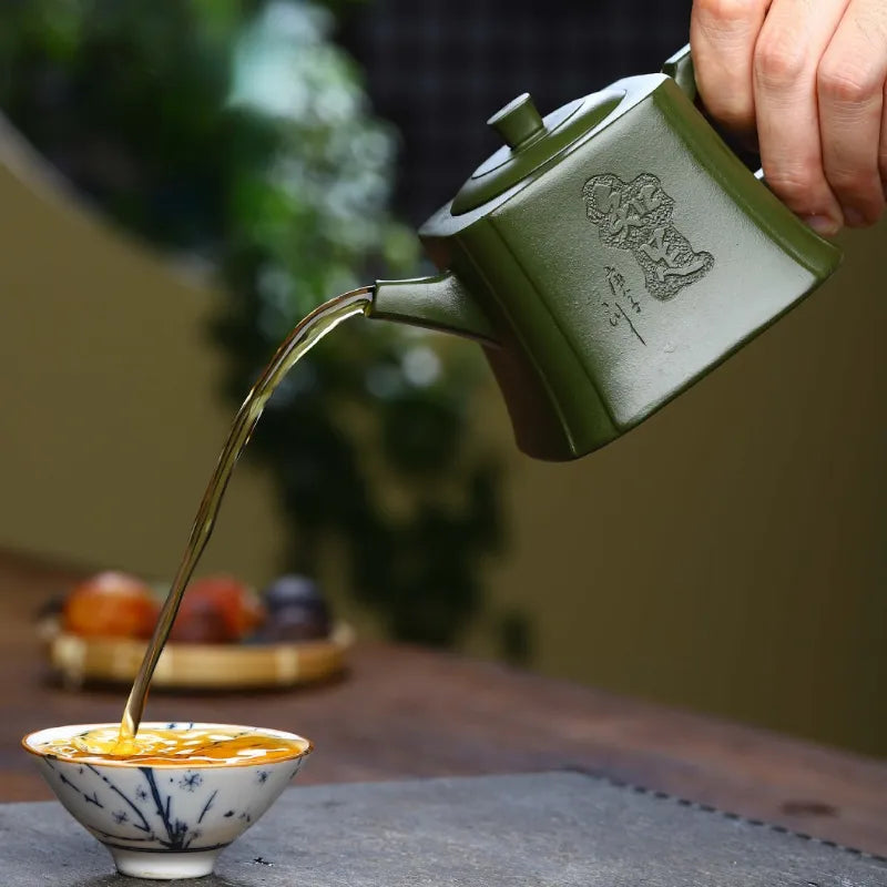 Full Handmade Yixing Zisha Teapot [Zhizu Changle] (Douqing Sha - 260ml) - YIQIN TEA HOUSE | yiqinteahouse.com | 200-300ml, full handmade zisha teapot, new arrival, teapot, teaware