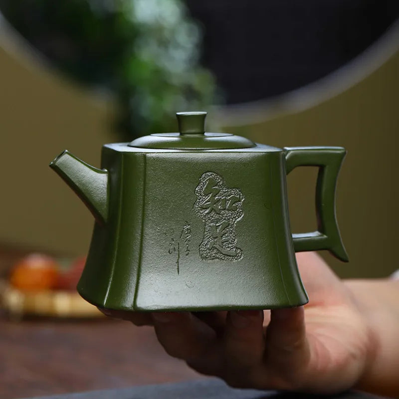 Full Handmade Yixing Zisha Teapot [Zhizu Changle] (Douqing Sha - 260ml) - YIQIN TEA HOUSE | yiqinteahouse.com | 200-300ml, full handmade zisha teapot, new arrival, teapot, teaware