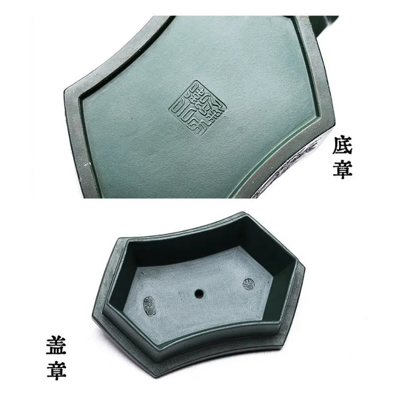 Full Handmade Yixing Zisha Teapot [Zhong Gan Yi Dan] (Feicui Lu Ni - 450ml) - YIQIN TEA HOUSE | yiqinteahouse.com | >300ml, full handmade zisha teapot, new arrival, teapot, teaware