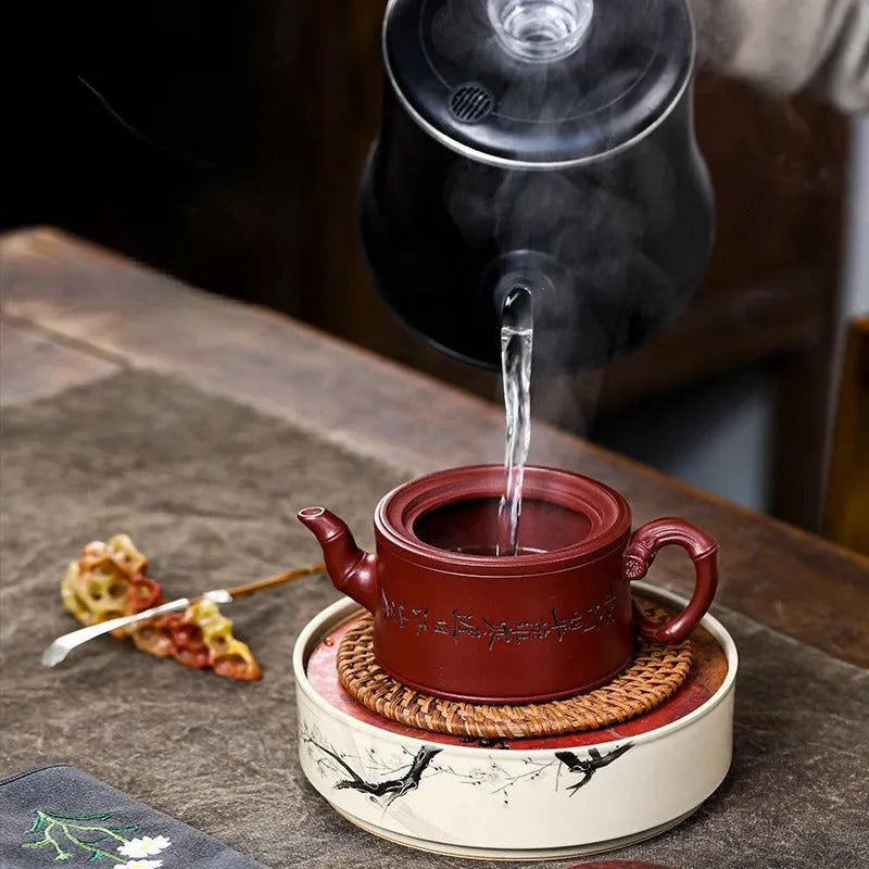 Full Handmade Yixing Zisha Teapot [Zhu Bao Ping An] (Long Xue Sha - 200ml) - YIQIN TEA HOUSE | yiqinteahouse.com | 200-300ml, full handmade zisha teapot, new arrival, teapot, teaware