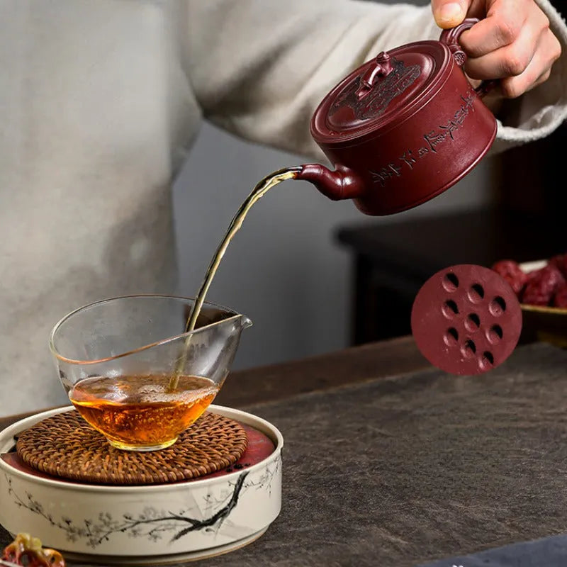 Full Handmade Yixing Zisha Teapot [Zhu Bao Ping An] (Long Xue Sha - 200ml) - YIQIN TEA HOUSE | yiqinteahouse.com | 200-300ml, full handmade zisha teapot, new arrival, teapot, teaware