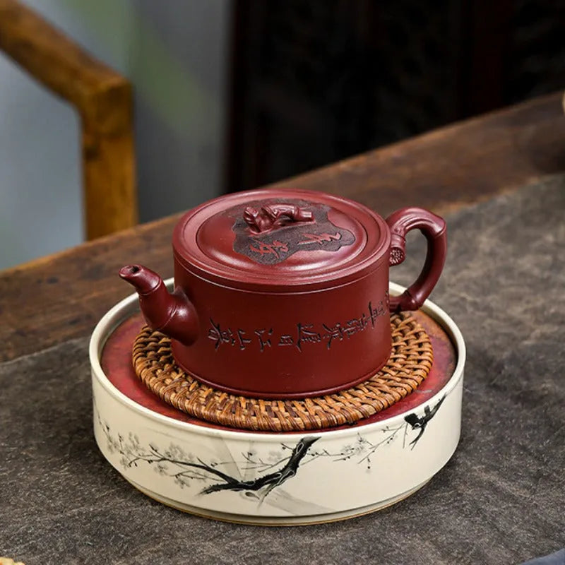 Full Handmade Yixing Zisha Teapot [Zhu Bao Ping An] (Long Xue Sha - 200ml) - YIQIN TEA HOUSE | yiqinteahouse.com | 200-300ml, full handmade zisha teapot, new arrival, teapot, teaware