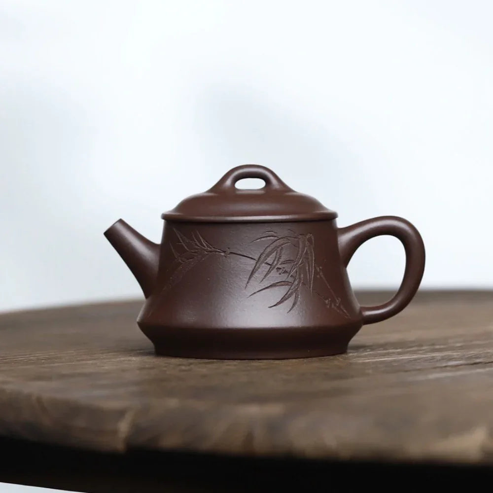 全手工宜兴紫砂茶壶[柱础壶] (老紫泥- 170ml)