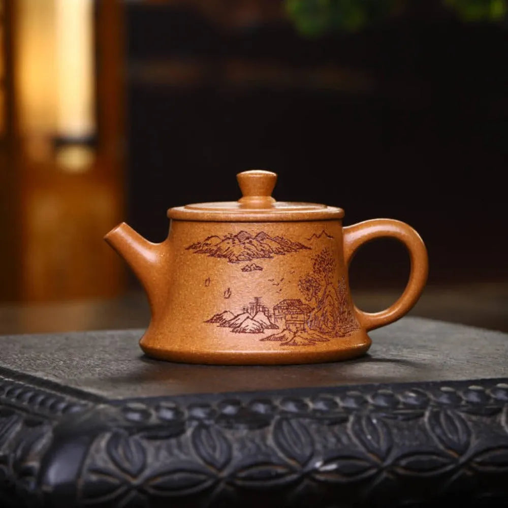 Full Handmade Yixing Zisha Teapot [Zhu Chu Pot] (Wucai Lao Duan Ni - 170ml) - YIQIN TEA HOUSE | yiqinteahouse.com | <200ml, full handmade zisha teapot, new arrival, teapot, teaware