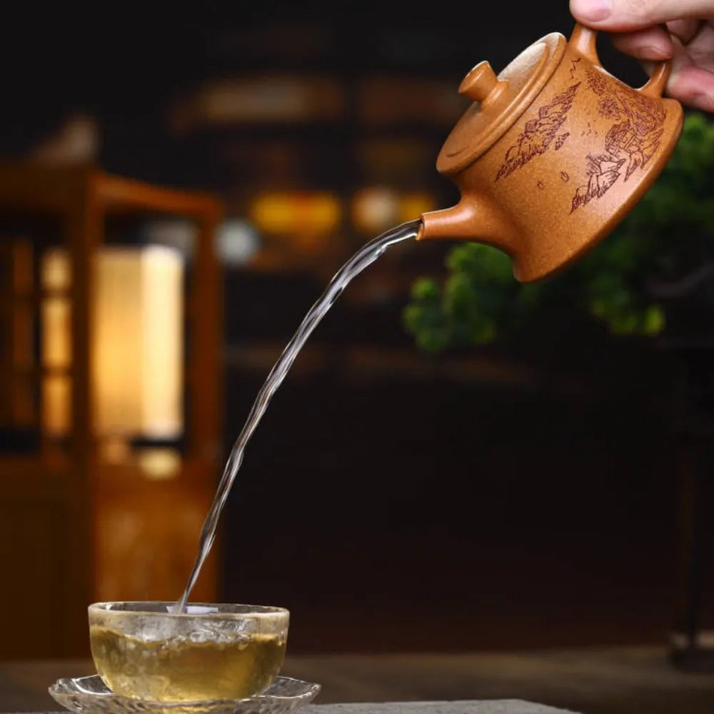 Full Handmade Yixing Zisha Teapot [Zhu Chu Pot] (Wucai Lao Duan Ni - 170ml) - YIQIN TEA HOUSE | yiqinteahouse.com | <200ml, full handmade zisha teapot, new arrival, teapot, teaware