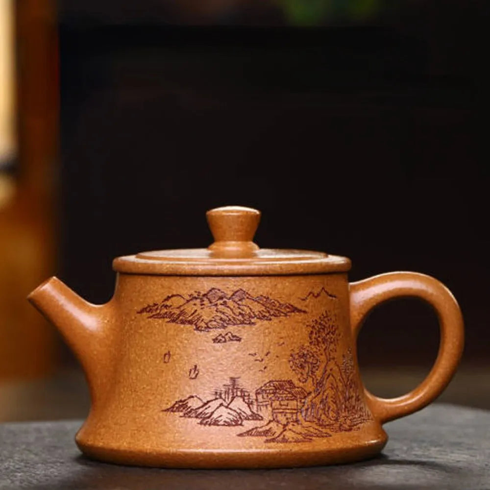 Full Handmade Yixing Zisha Teapot [Zhu Chu Pot] (Wucai Lao Duan Ni - 170ml) - YIQIN TEA HOUSE | yiqinteahouse.com | <200ml, full handmade zisha teapot, new arrival, teapot, teaware