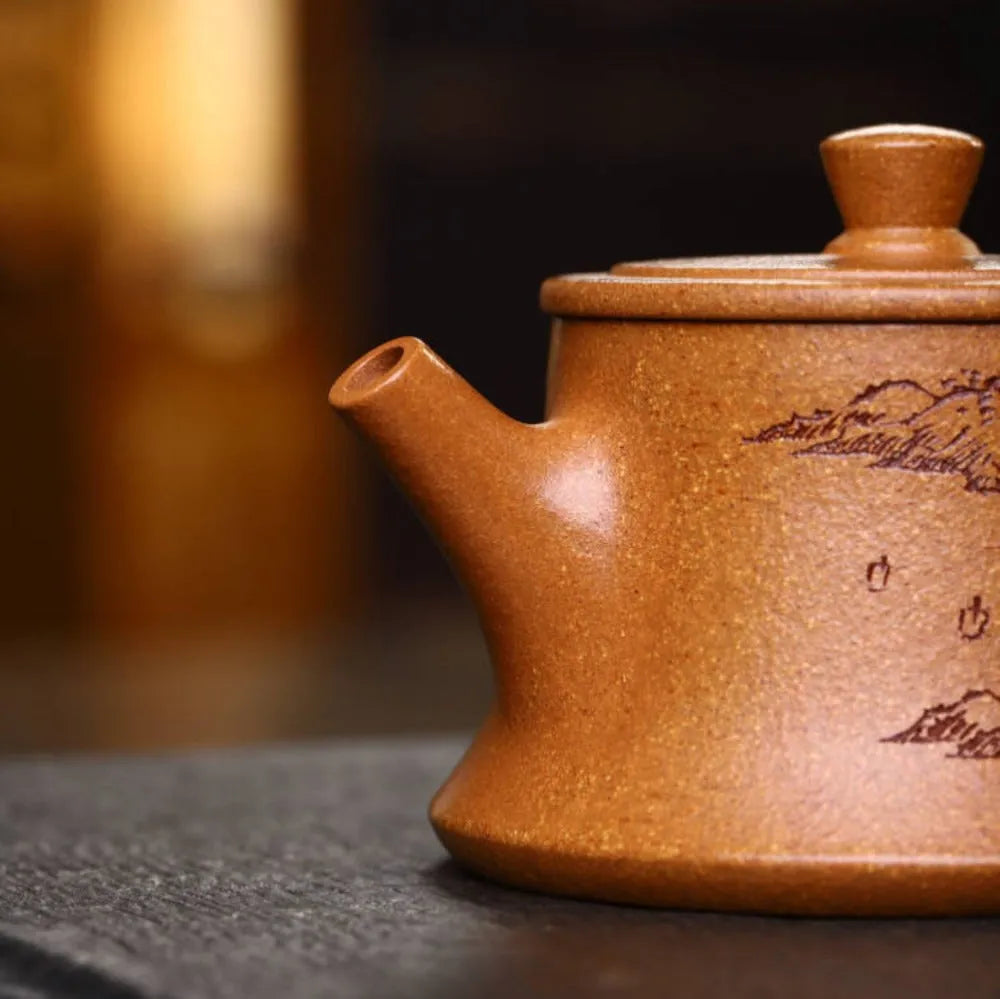 Full Handmade Yixing Zisha Teapot [Zhu Chu Pot] (Wucai Lao Duan Ni - 170ml) - YIQIN TEA HOUSE | yiqinteahouse.com | <200ml, full handmade zisha teapot, new arrival, teapot, teaware