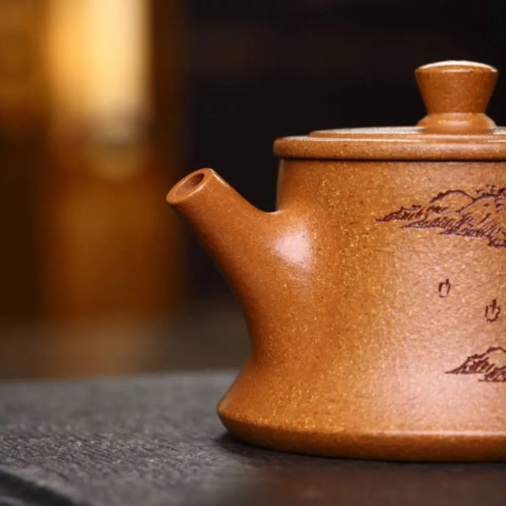 Full Handmade Yixing Zisha Teapot [Zhu Chu Pot] (Wucai Lao Duan Ni - 170ml) - YIQIN TEA HOUSE | yiqinteahouse.com | <200ml, full handmade zisha teapot, new arrival, teapot, teaware