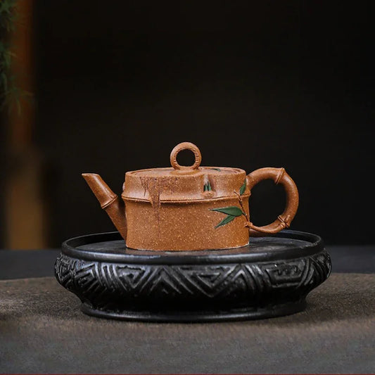 Teko Zisha Yixing Buatan Tangan Sepenuhnya [Zhu Jie Pot] (Jin Jiang Po Ni - 90ml)
