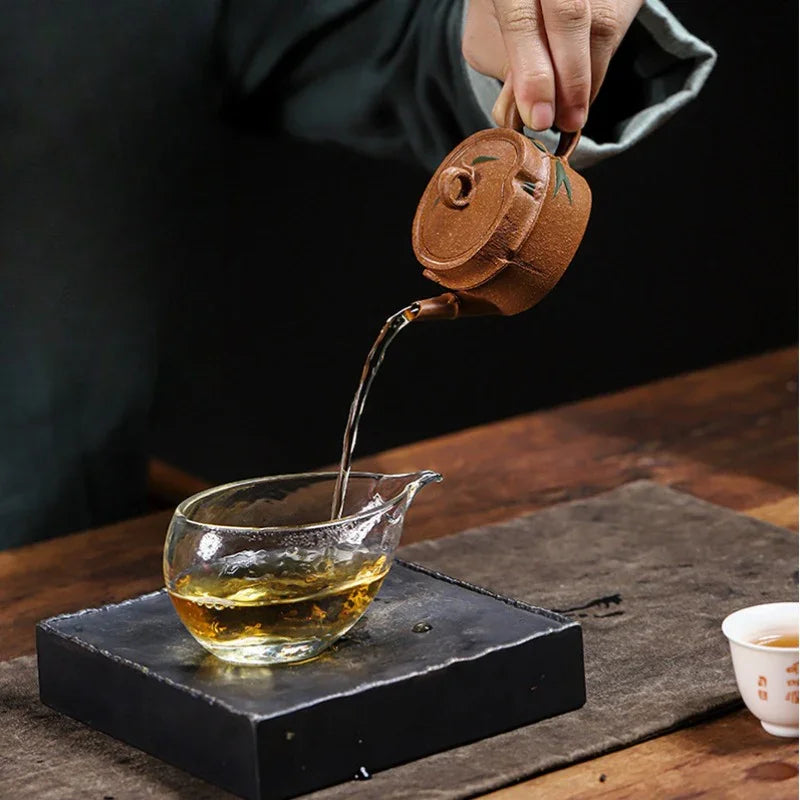 Teko Zisha Yixing Buatan Tangan Sepenuhnya [Zhu Jie Pot] (Jin Jiang Po Ni - 90ml)
