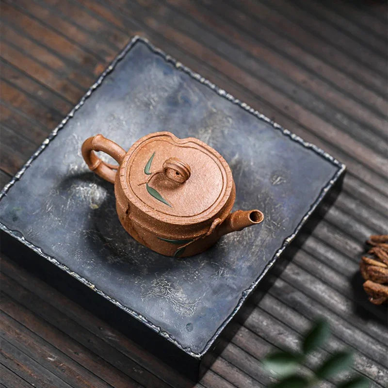 Teko Zisha Yixing Buatan Tangan Sepenuhnya [Zhu Jie Pot] (Jin Jiang Po Ni - 90ml)