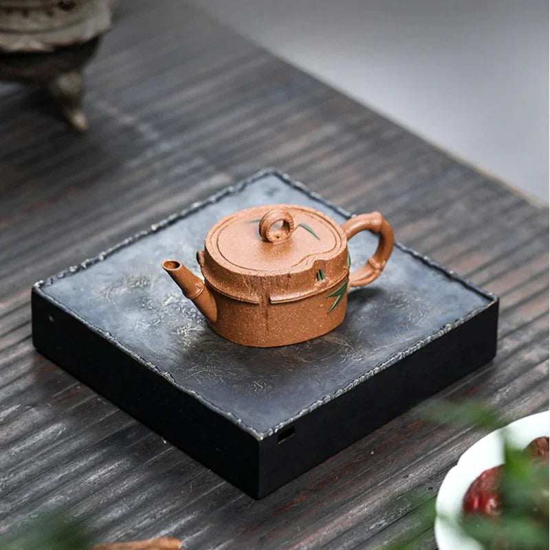 Teko Zisha Yixing Buatan Tangan Sepenuhnya [Zhu Jie Pot] (Jin Jiang Po Ni - 90ml)