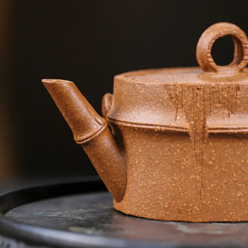 Teko Zisha Yixing Buatan Tangan Sepenuhnya [Zhu Jie Pot] (Jin Jiang Po Ni - 90ml)