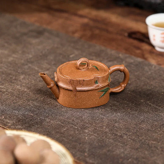 Teko Zisha Yixing Buatan Tangan Sepenuhnya [Zhu Jie Pot] (Jin Jiang Po Ni - 90ml)