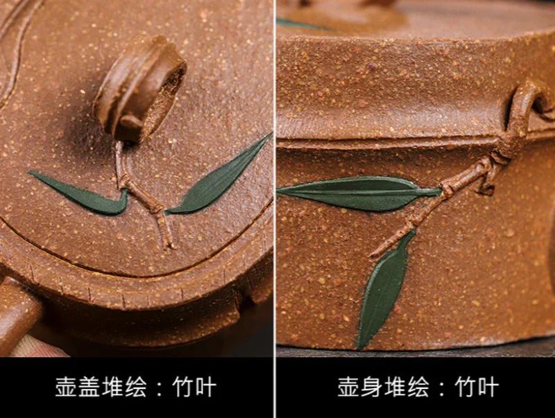 Teko Zisha Yixing Buatan Tangan Sepenuhnya [Zhu Jie Pot] (Jin Jiang Po Ni - 90ml)