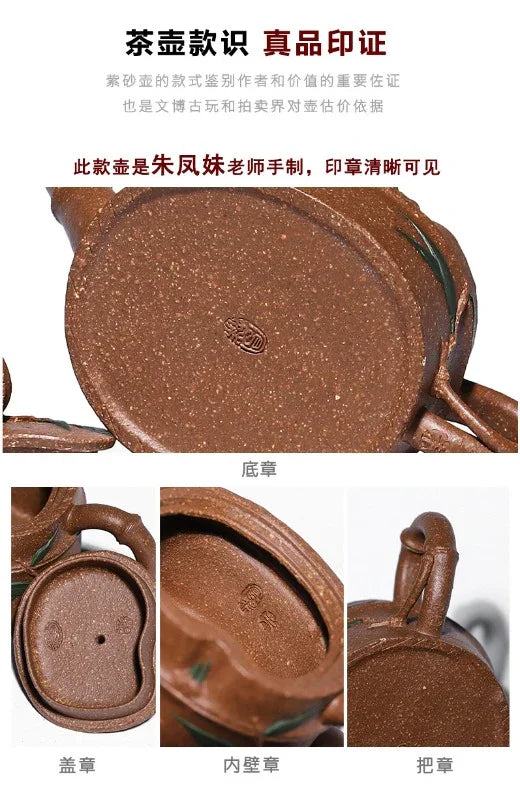 Teko Zisha Yixing Buatan Tangan Sepenuhnya [Zhu Jie Pot] (Jin Jiang Po Ni - 90ml)