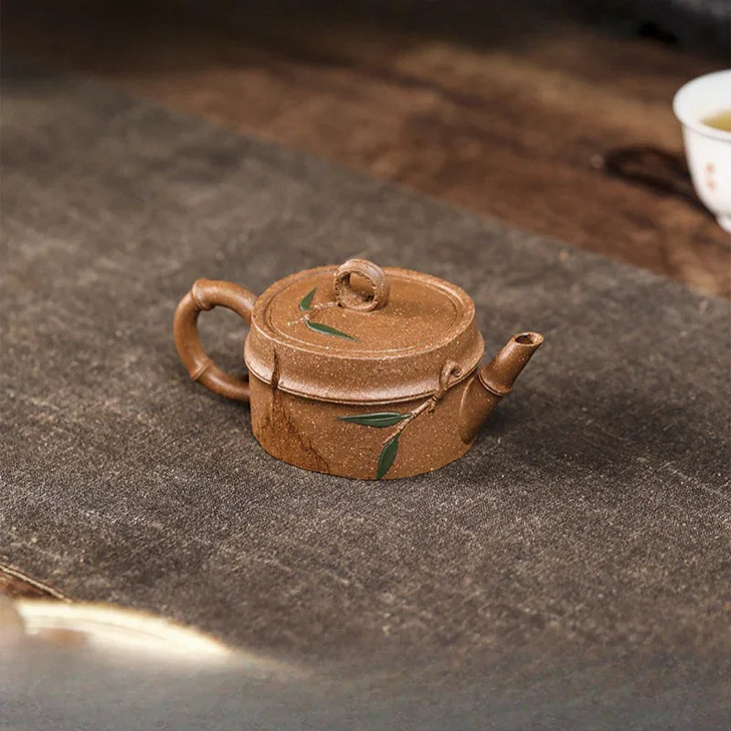 Teko Zisha Yixing Buatan Tangan Sepenuhnya [Zhu Jie Pot] (Jin Jiang Po Ni - 90ml)