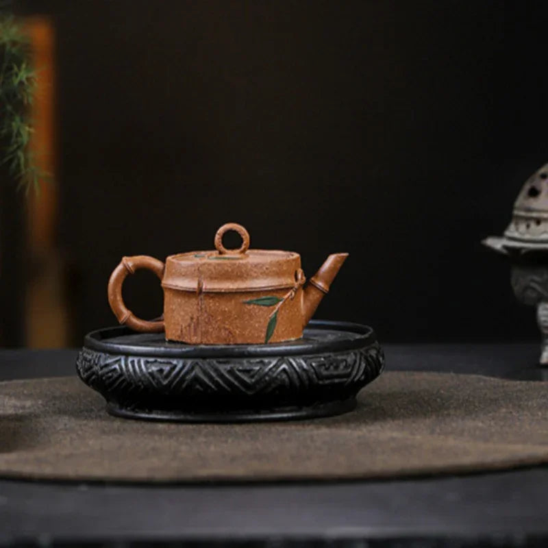Teko Zisha Yixing Buatan Tangan Sepenuhnya [Zhu Jie Pot] (Jin Jiang Po Ni - 90ml)