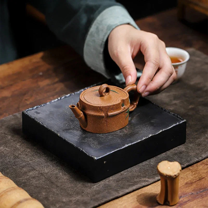 Teko Zisha Yixing Buatan Tangan Sepenuhnya [Zhu Jie Pot] (Jin Jiang Po Ni - 90ml)