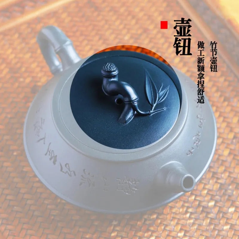 Full Handmade Yixing Zisha Teapot [Zhu Xian Hehe] (Tian Qing Ni - 270ml) - YIQIN TEA HOUSE | yiqinteahouse.com | 200-300ml, full handmade zisha teapot, new arrival, teapot, teaware