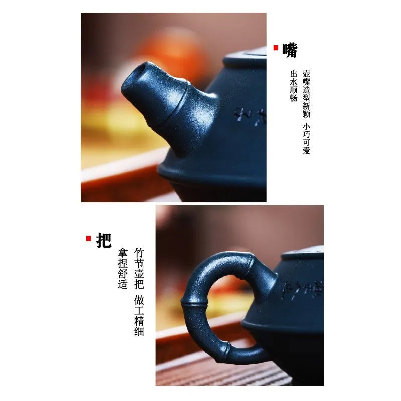 Full Handmade Yixing Zisha Teapot [Zhu Xian Hehe] (Tian Qing Ni - 270ml) - YIQIN TEA HOUSE | yiqinteahouse.com | 200-300ml, full handmade zisha teapot, new arrival, teapot, teaware