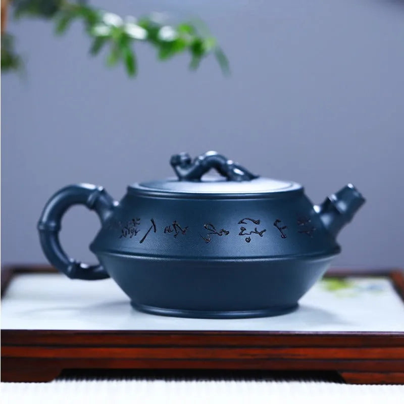 Full Handmade Yixing Zisha Teapot [Zhu Xian Hehe] (Tian Qing Ni - 270ml) - YIQIN TEA HOUSE | yiqinteahouse.com | 200-300ml, full handmade zisha teapot, new arrival, teapot, teaware