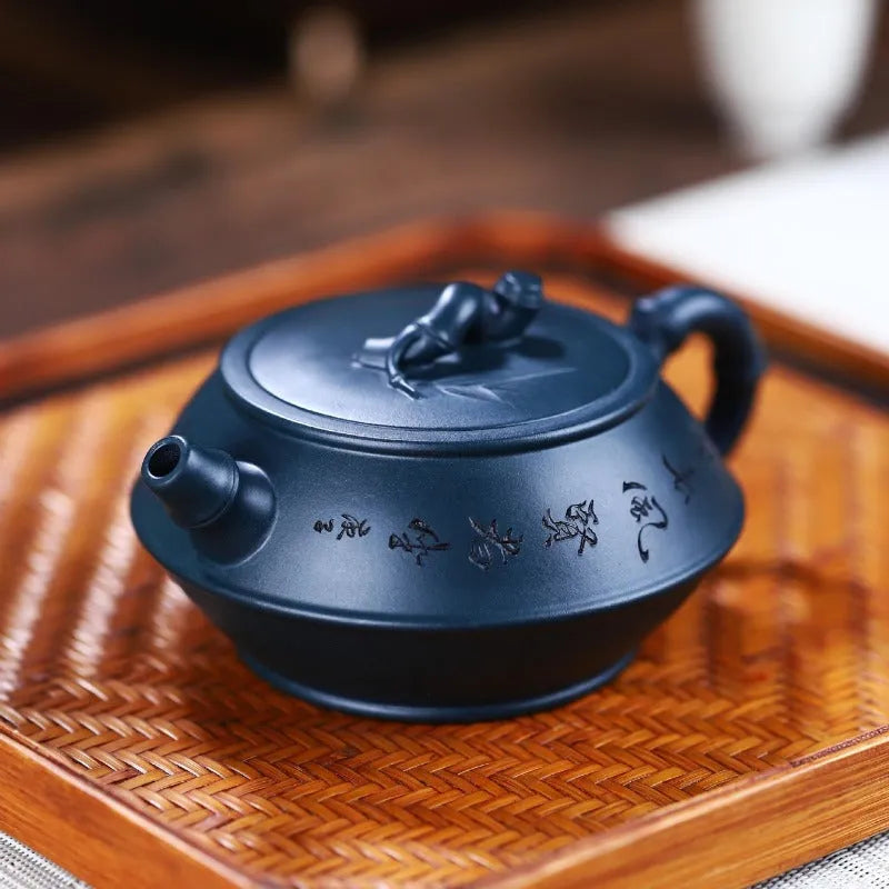 Full Handmade Yixing Zisha Teapot [Zhu Xian Hehe] (Tian Qing Ni - 270ml) - YIQIN TEA HOUSE | yiqinteahouse.com | 200-300ml, full handmade zisha teapot, new arrival, teapot, teaware