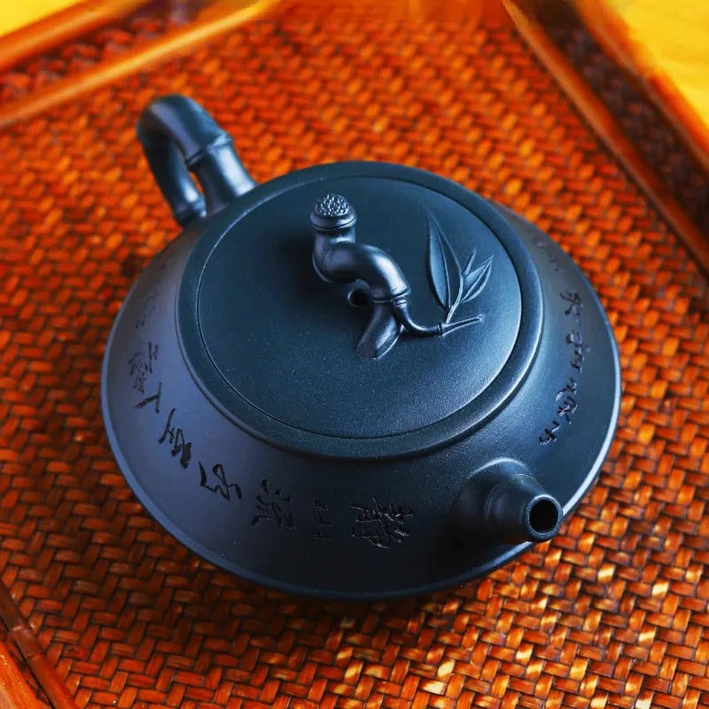 Full Handmade Yixing Zisha Teapot [Zhu Xian Hehe] (Tian Qing Ni - 270ml) - YIQIN TEA HOUSE | yiqinteahouse.com | 200-300ml, full handmade zisha teapot, new arrival, teapot, teaware