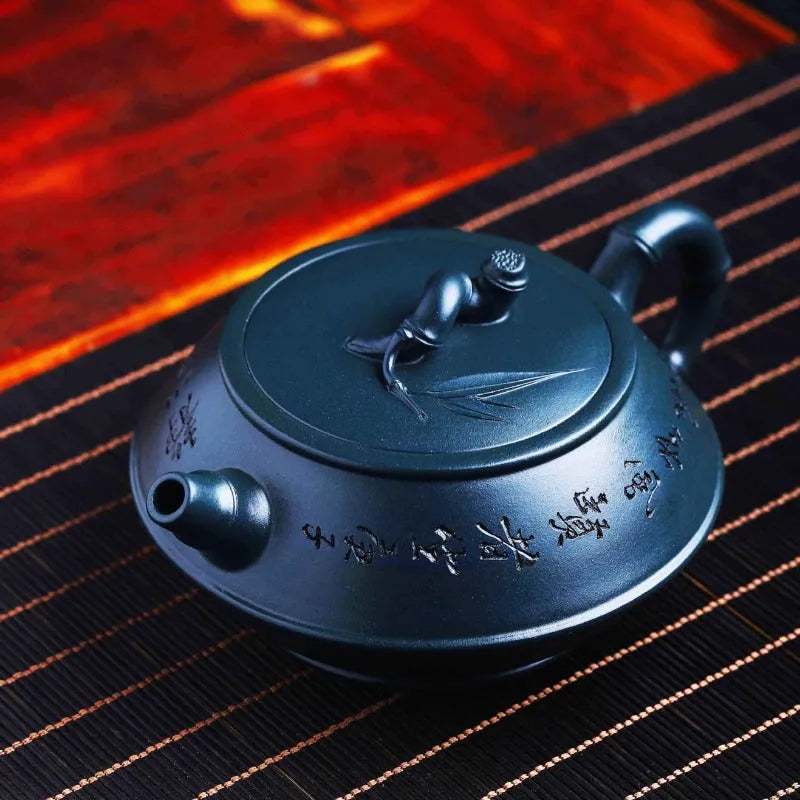 Full Handmade Yixing Zisha Teapot [Zhu Xian Hehe] (Tian Qing Ni - 270ml) - YIQIN TEA HOUSE | yiqinteahouse.com | 200-300ml, full handmade zisha teapot, new arrival, teapot, teaware