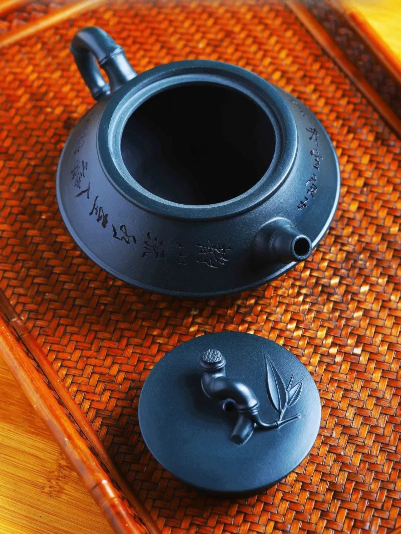 Full Handmade Yixing Zisha Teapot [Zhu Xian Hehe] (Tian Qing Ni - 270ml) - YIQIN TEA HOUSE | yiqinteahouse.com | 200-300ml, full handmade zisha teapot, new arrival, teapot, teaware