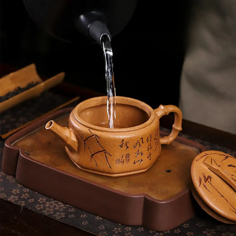 Full Handmade Yixing Zisha Teapot [Zhu Ying] (Jin Jiang Po Ni - 280ml) - YIQIN TEA HOUSE | yiqinteahouse.com | 200-300ml, full handmade zisha teapot, teapot, teaware