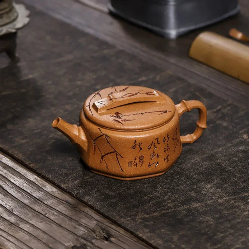 Full Handmade Yixing Zisha Teapot [Zhu Ying] (Jin Jiang Po Ni - 280ml) - YIQIN TEA HOUSE | yiqinteahouse.com | 200-300ml, full handmade zisha teapot, teapot, teaware